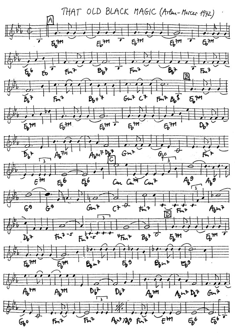 that old black magic leadsheet – book us for your next 20s or gatsby event